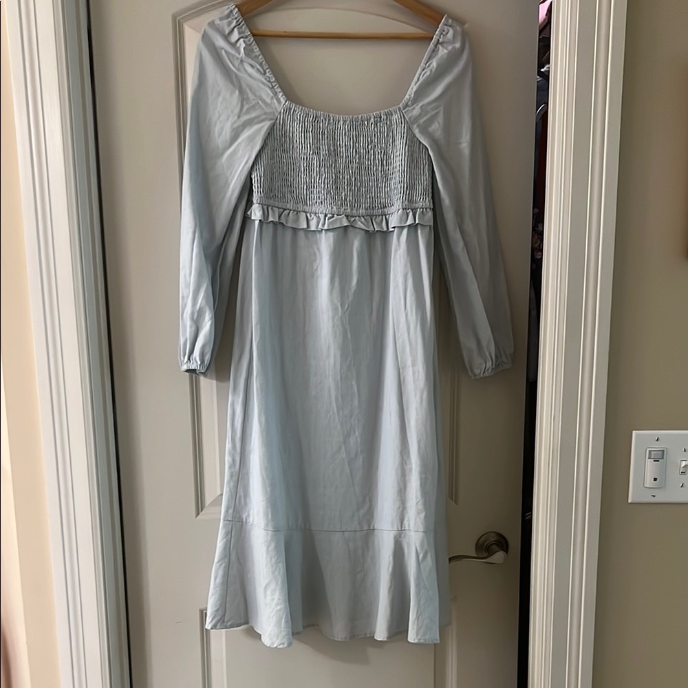 Baby Blue Linen 7 for mankind dress